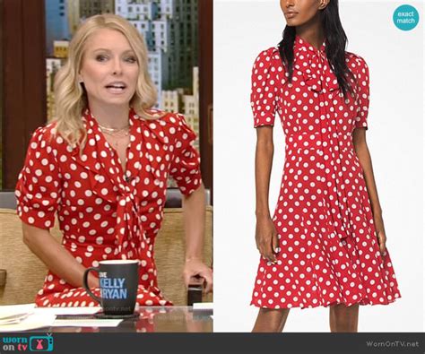 kelly ripa michael kors|Kelly Ripa polka dot dress.